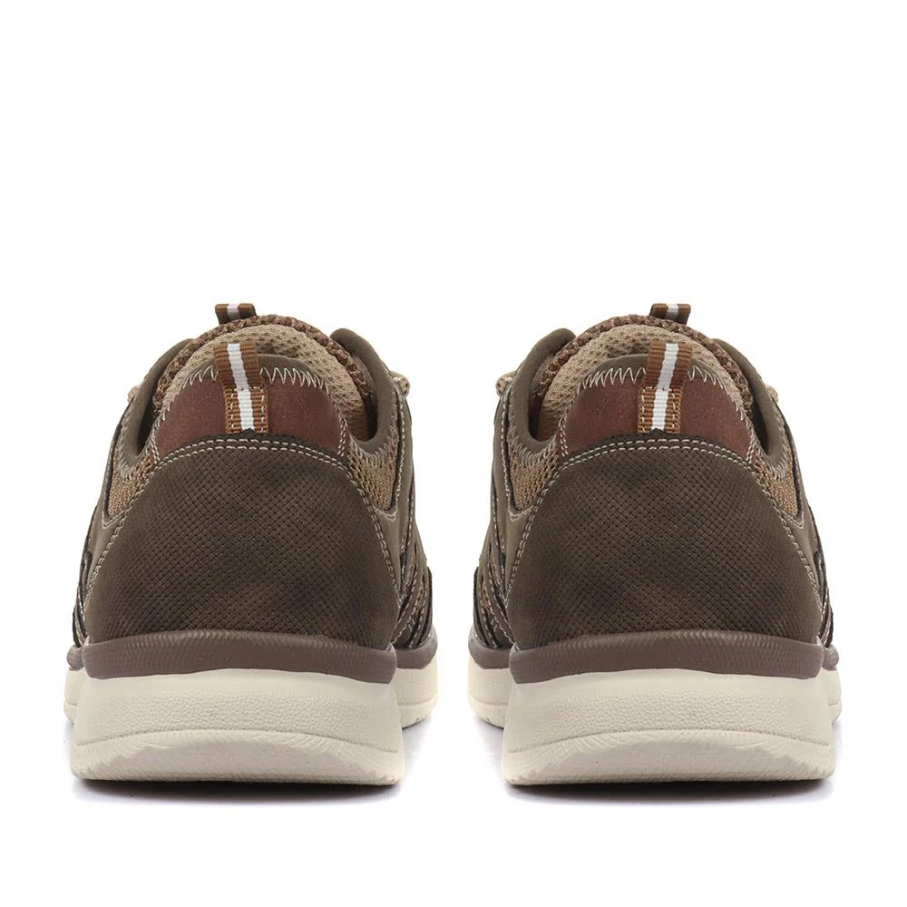 Lace -Up Trainers for Men - WBINS33017 / 319 502 - Taupe - Image 3