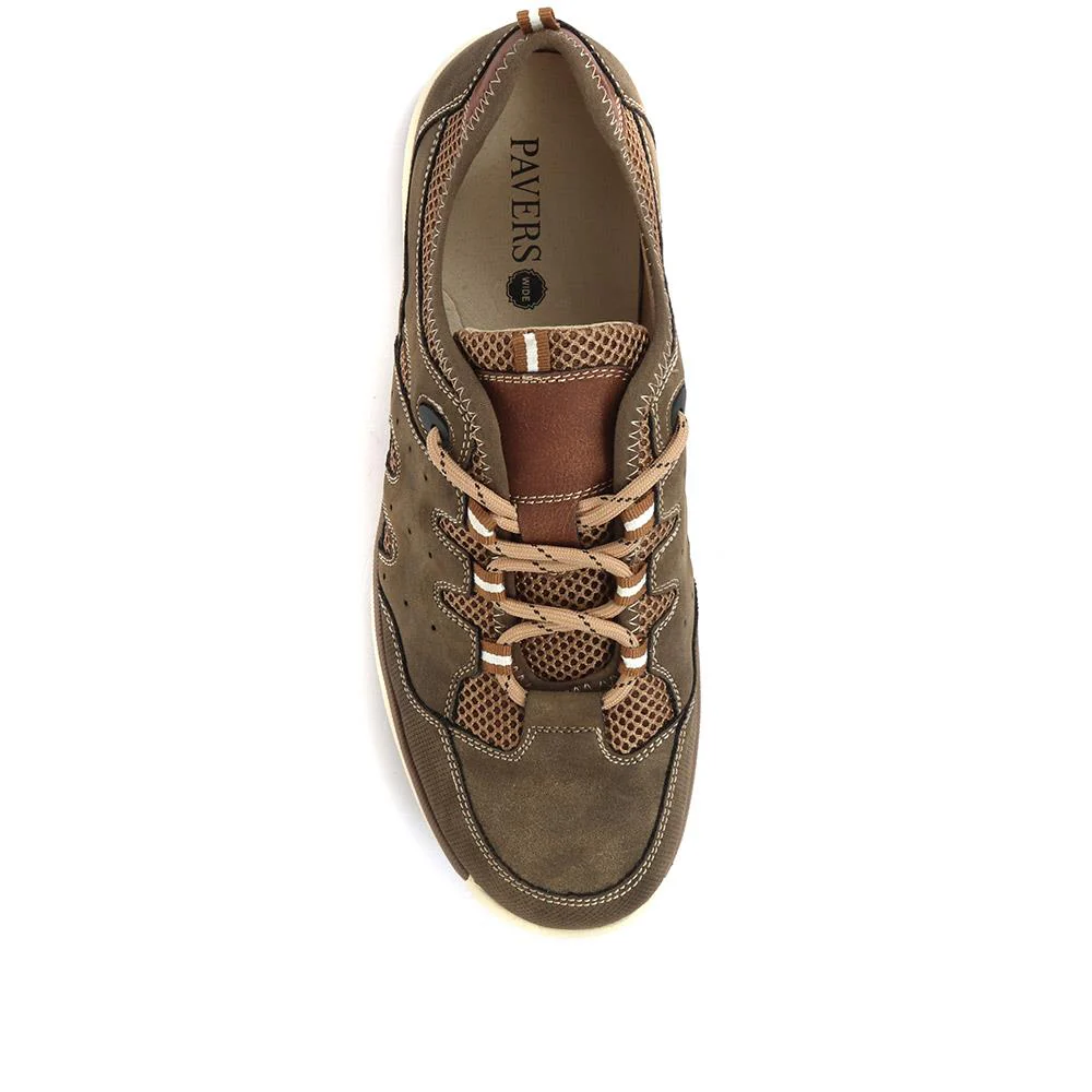 Lace -Up Trainers for Men - WBINS33017 / 319 502 - Taupe - Image 4