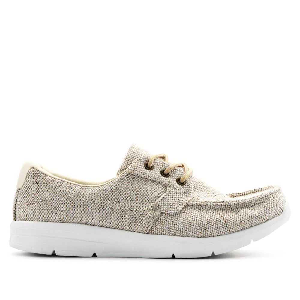 Ladies' Lace-Up Moccasins - TITAN41003 / 327 305 - Beige - Image 2