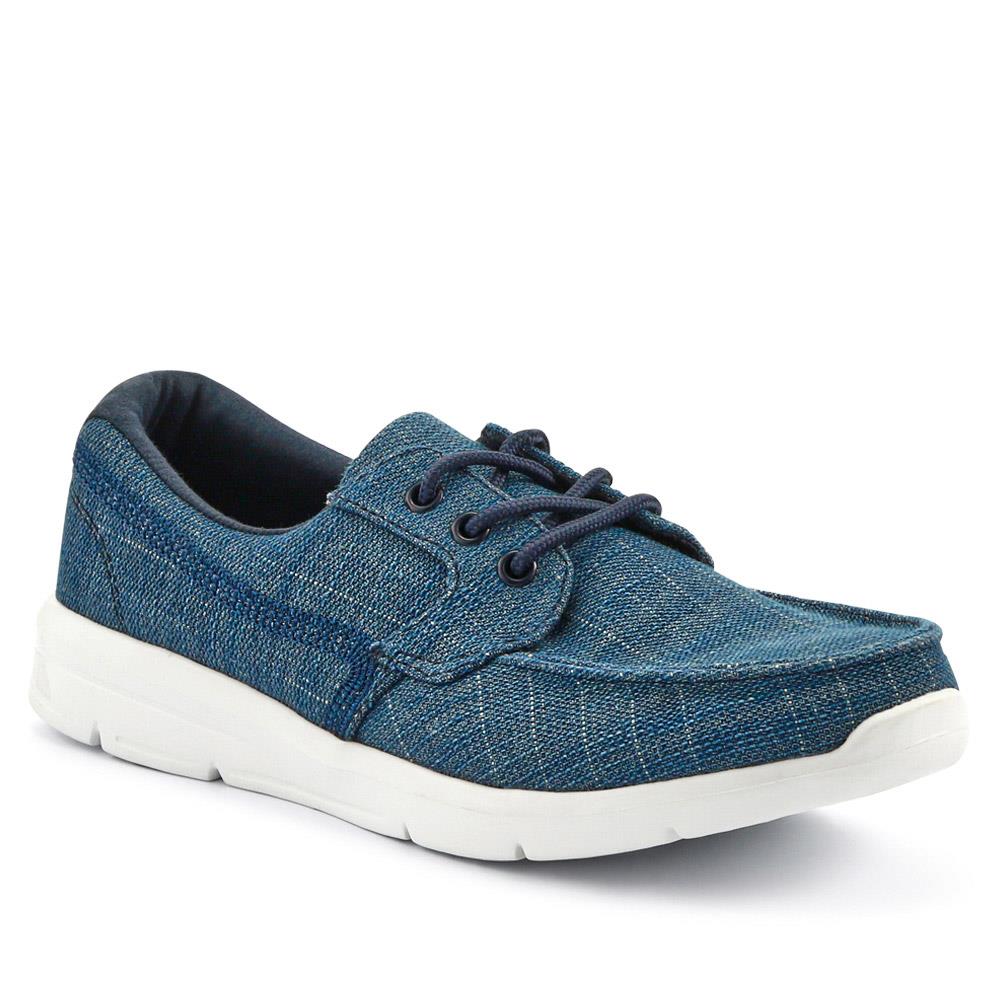 Ladies' Lace-Up Moccasins - TITAN41003 / 327 305 - Denim