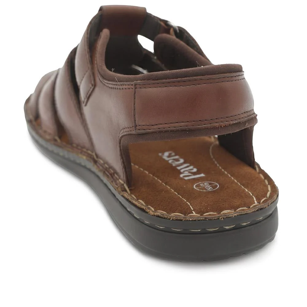 Leather Adjustable Fasten Fisherman Sandals - FBFOO43000 / 329 500 - Brown - Image 3