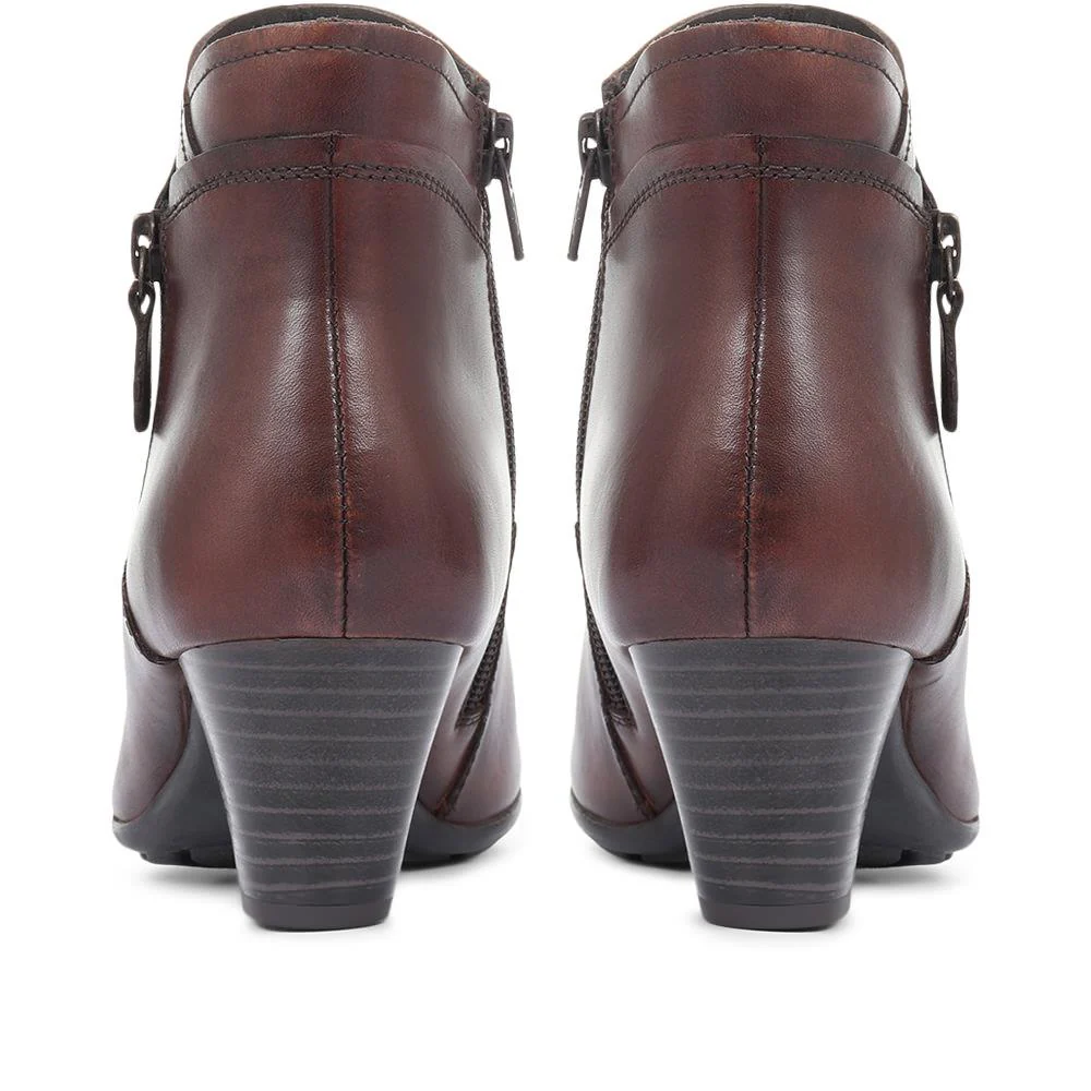 Leather Ankle Boot - RNB28005 / 312 774 - Brown - Image 3