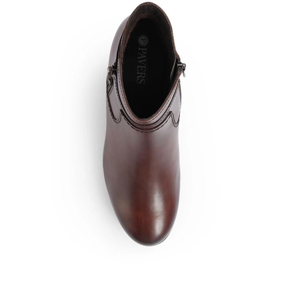 Leather Ankle Boot - RNB28005 / 312 774 - Brown - Image 5