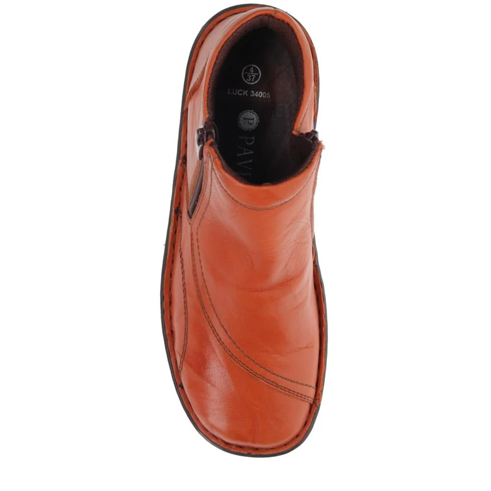 Leather Ankle Boots - LUCK34005 / 321 855 - Tan - Image 5