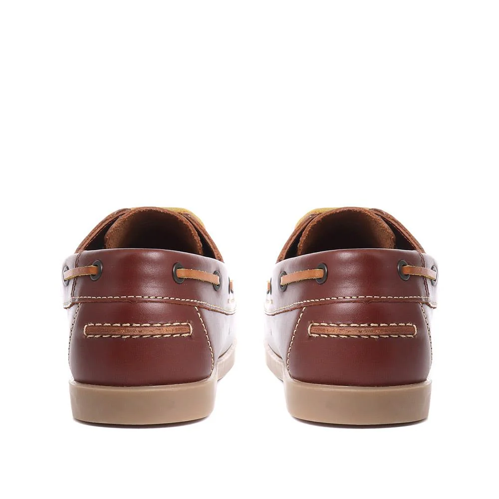 Leather Boat Shoes - SHAFI37009 / 323 614 - Brown - Image 3