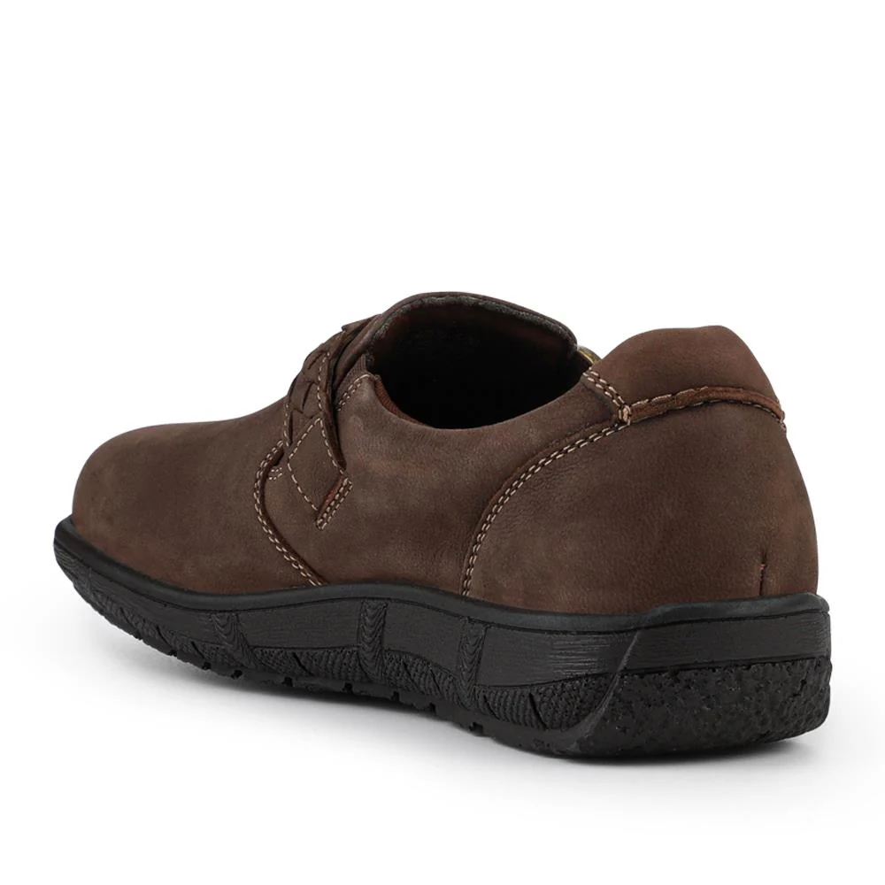 Leather Buckled Slip-On Shoes - KF42020 / 328 425 - Brown - Image 3