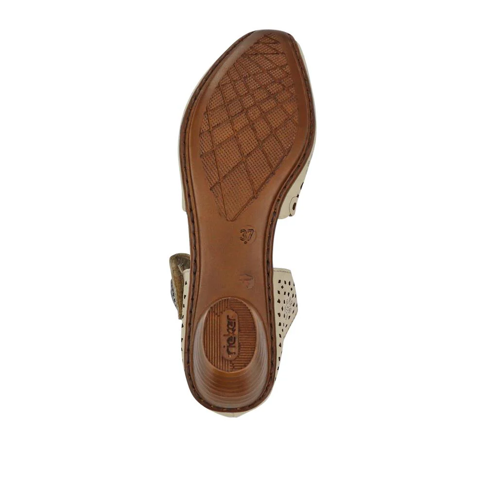 Leather Cuban-Heeled Mary Janes - RKR41536 / 327 286 - Beige - Image 7