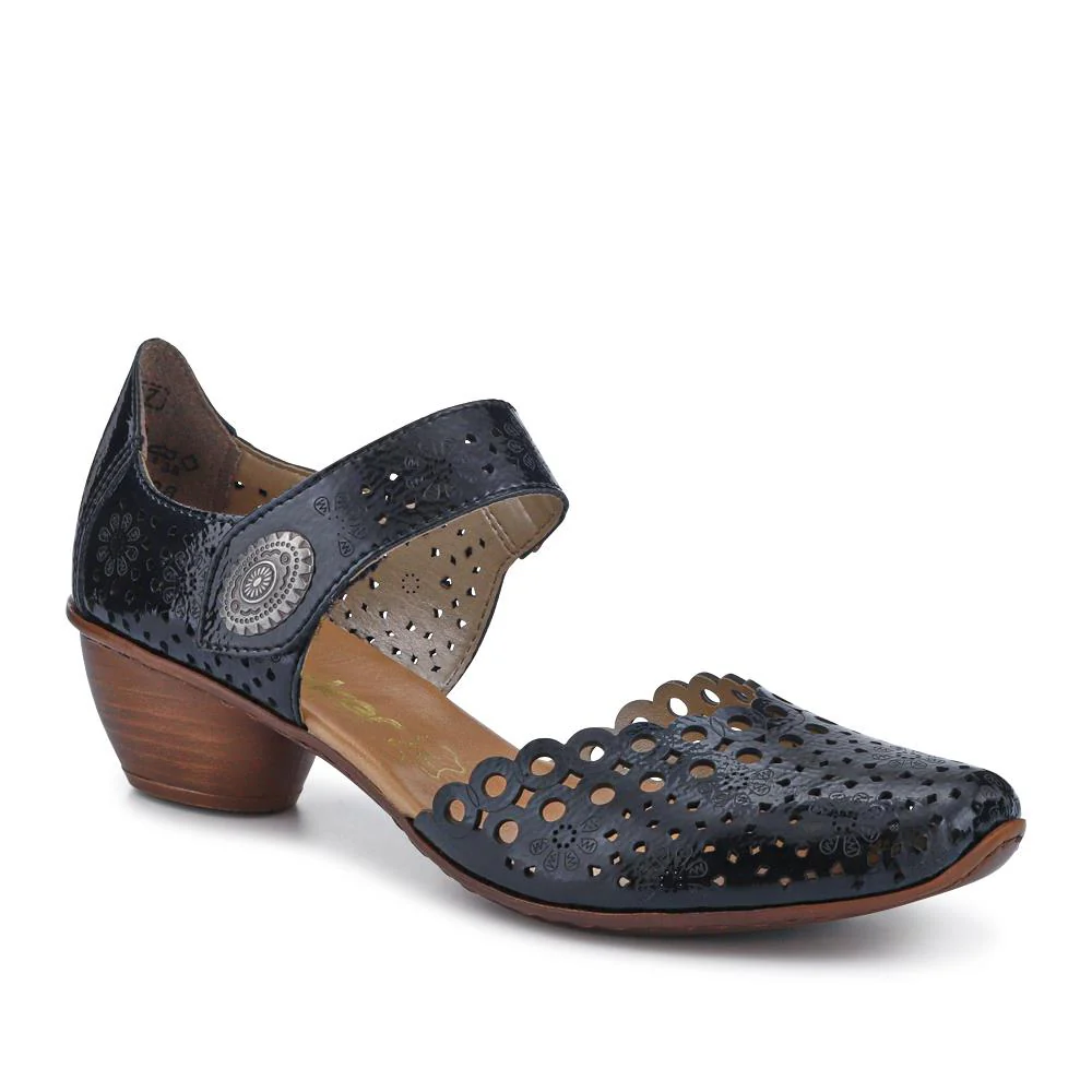 Leather Cuban-Heeled Mary Janes - RKR41536 / 327 286 - Black