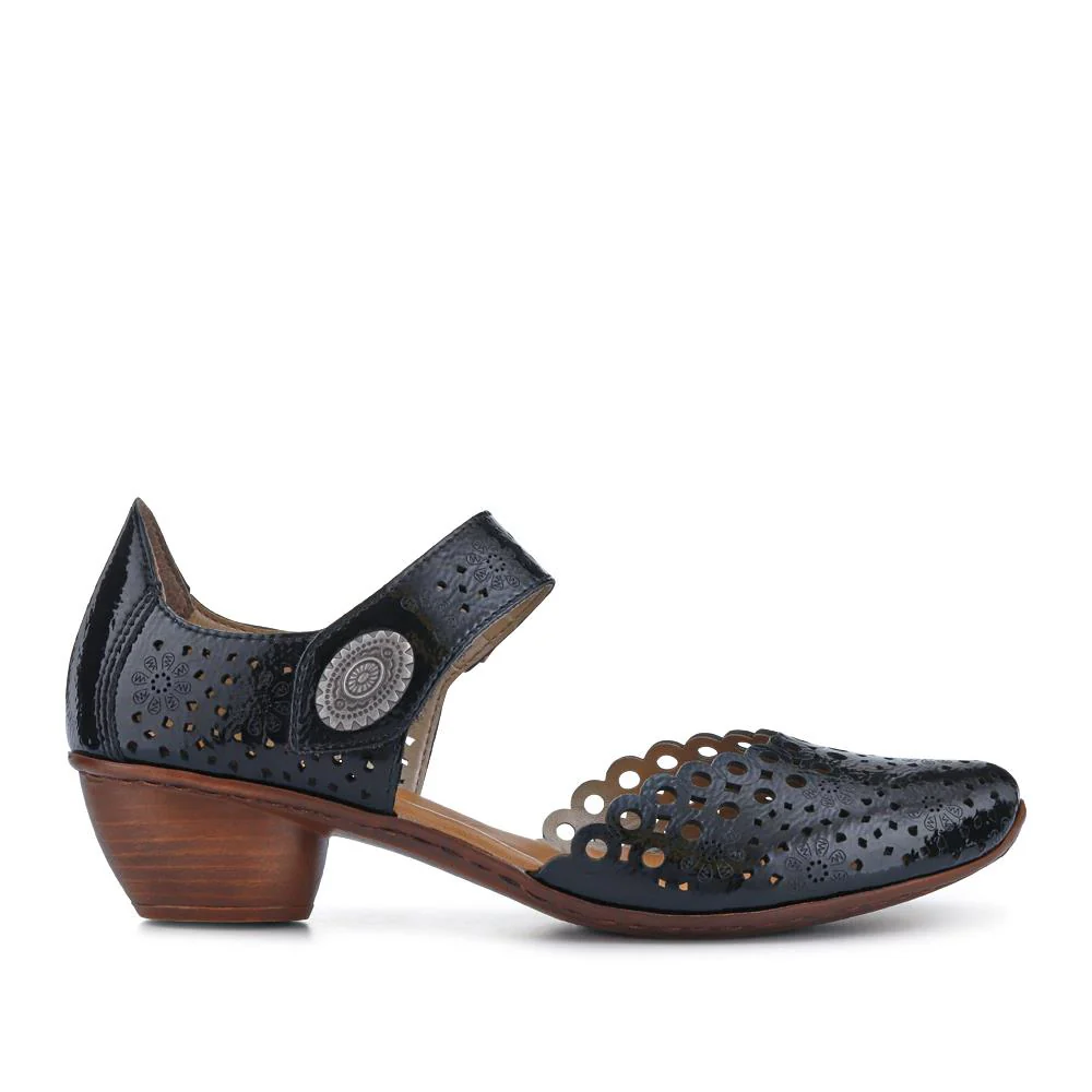 Leather Cuban-Heeled Mary Janes - RKR41536 / 327 286 - Black - Image 2