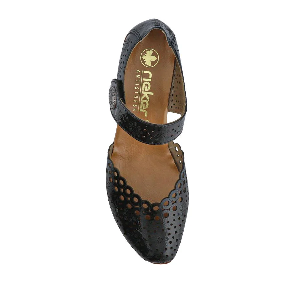 Leather Cuban-Heeled Mary Janes - RKR41536 / 327 286 - Black - Image 4