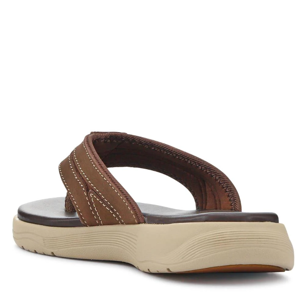 Leather Cushioned Toe Post Sandals - AATRA41008 / 326 943 - Brown - Image 3