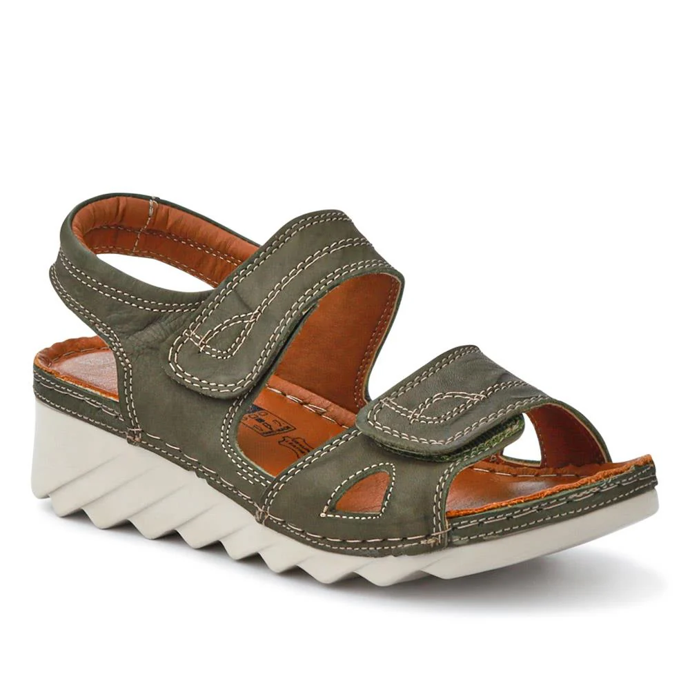 Leather Dual Touch-Fasten Sandals - HAK41012 / 327 452