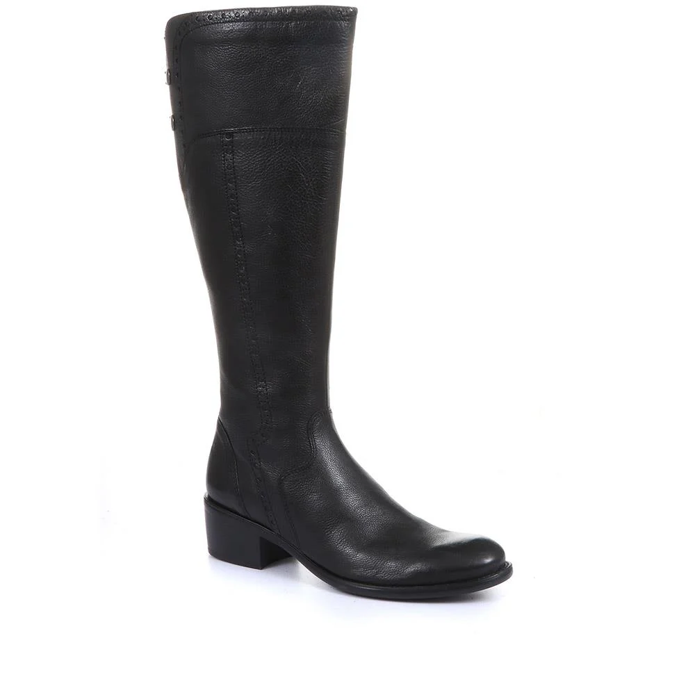 Leather Knee High Boot - CARM28503 / 313 427