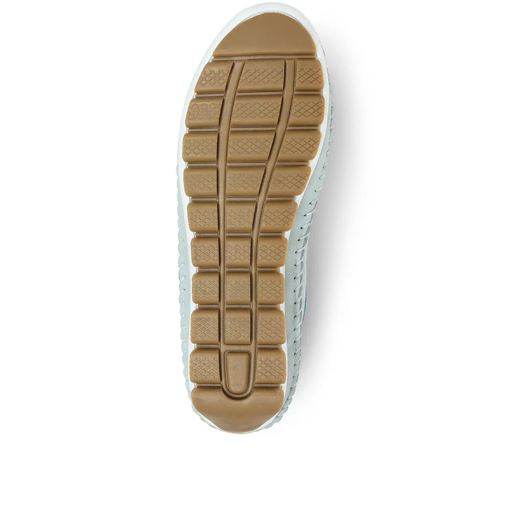 Leather Lace-Up Trainers - SIMIN31003 / 317 969 - Baby Blue - Image 4
