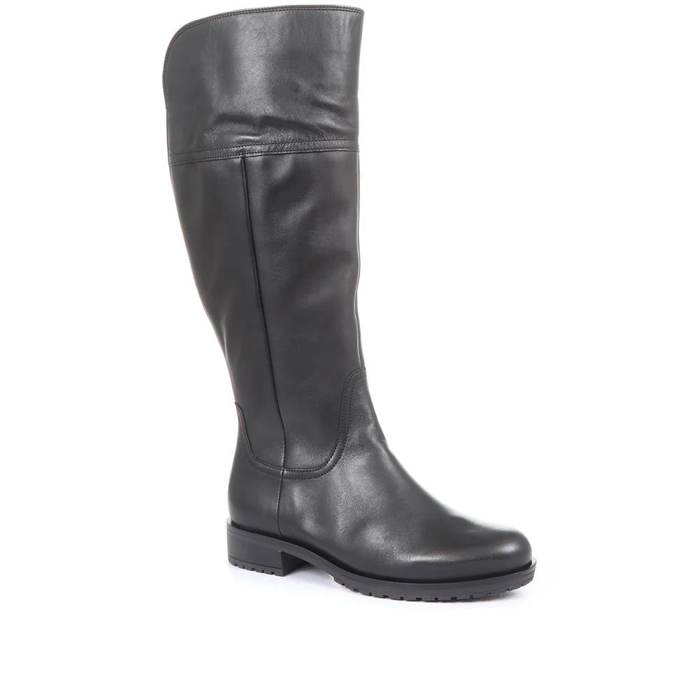 Leather Rider Boots - GAB34503 / 320 526 - Black - Image 2