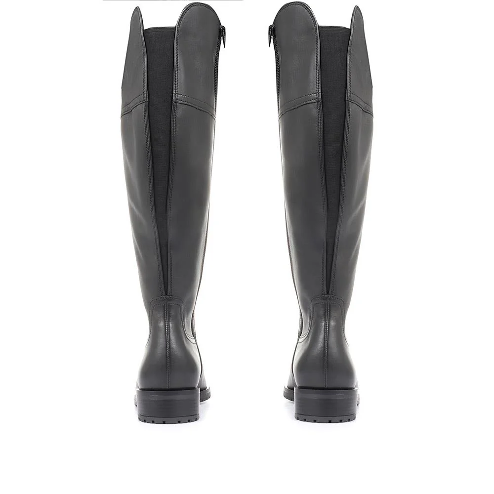 Leather Rider Boots - GAB34503 / 320 526 - Black - Image 4