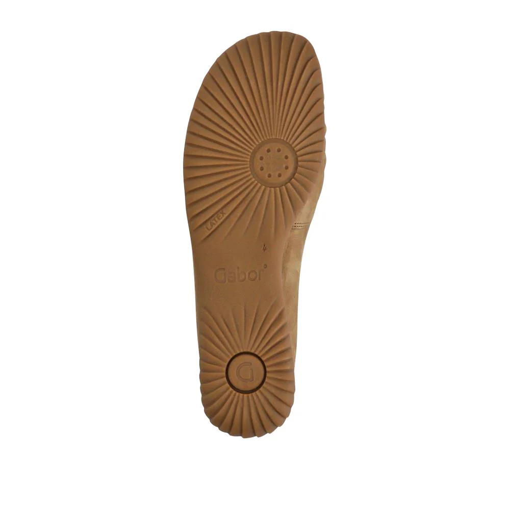 California Gabor Leather Stitched-Detail Loafers - GAB41531 / 327 037 - Tan - Image 4