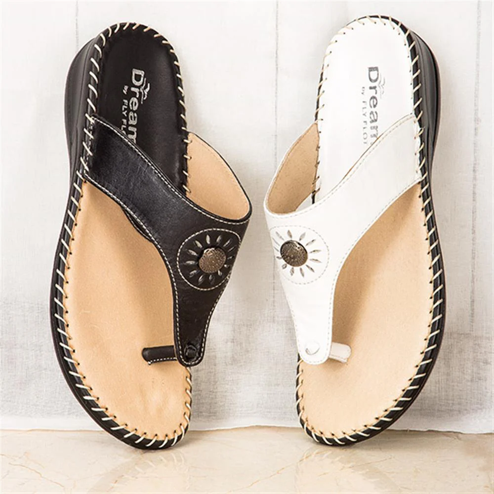 Fly Flot Leather Toe Post with Metal Centre Stud - KFFLY1901 / 146 506 - Black - Image 5