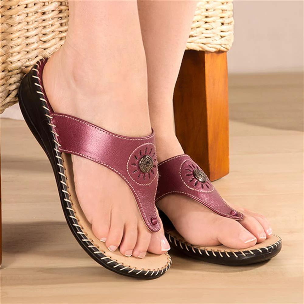 Fly Flot Leather Toe Post with Metal Centre Stud - KFFLY1901 / 146 506 - Purple - Image 3