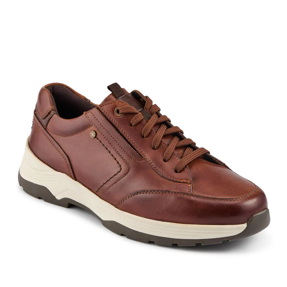 Leather Ultra-Wide Laced Trainers - ROGER / 326 964