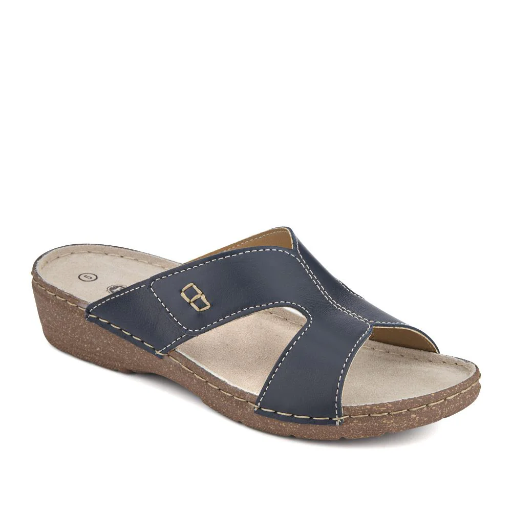 Leather Wedge-Heeled Mules - PATRI41001 / 327 610