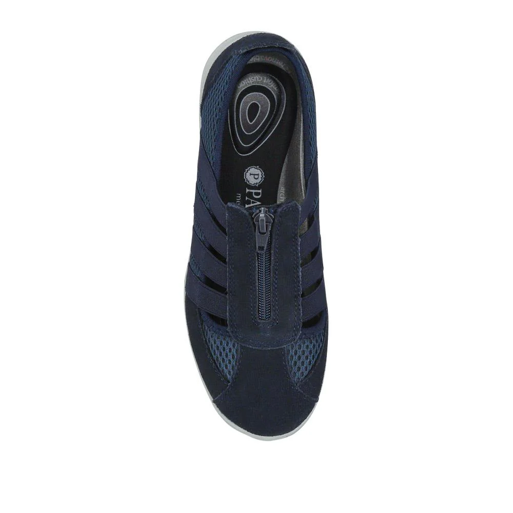 Leather Wide-Fit Slip-On Shoes - BRK24000 / 308 245 - Navy - Image 4
