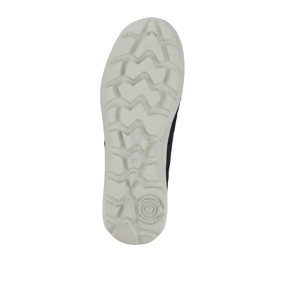 Leather Wide-Fit Slip-On Shoes - BRK24000 / 308 245 - Navy - Image 6