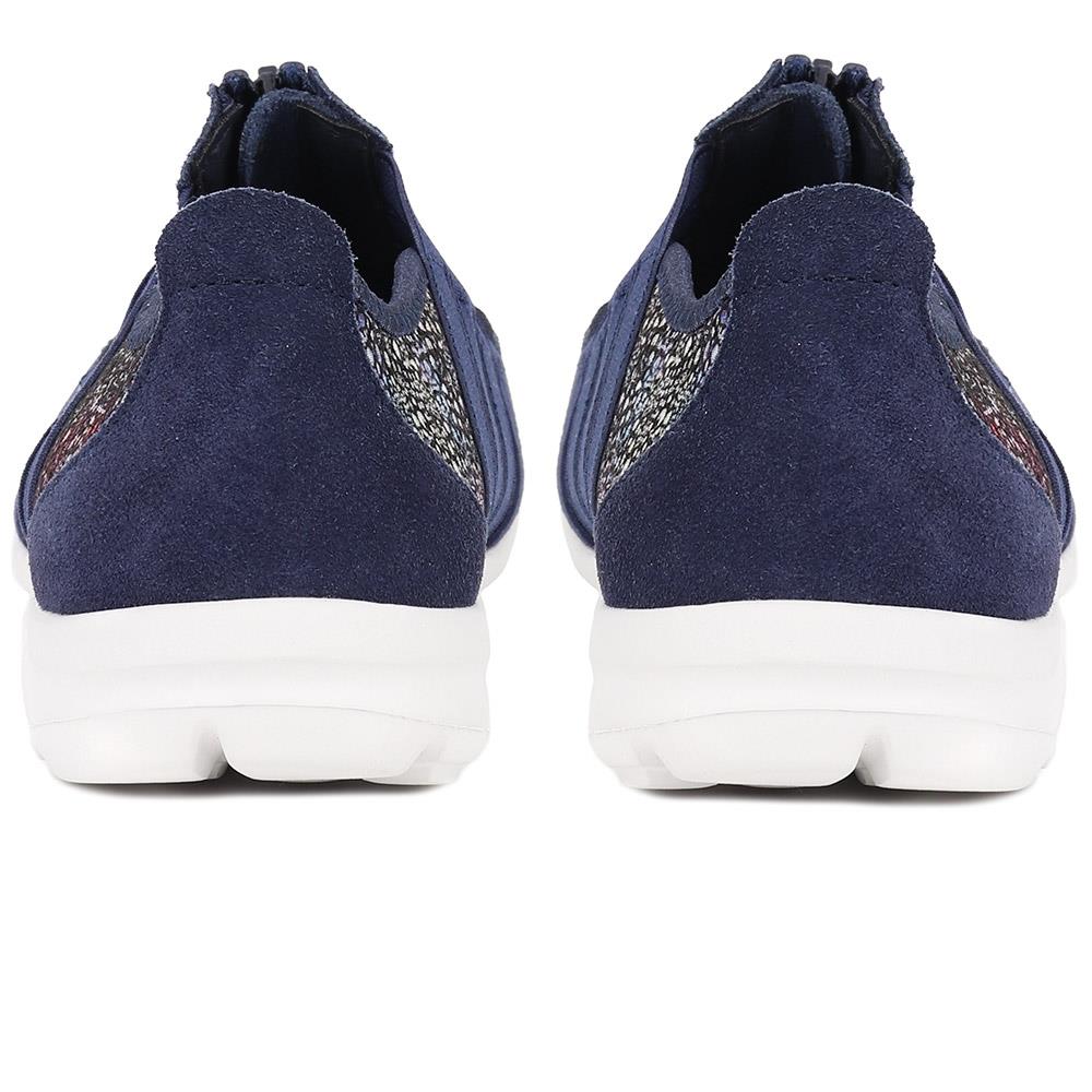 Leather Wide-Fit Slip-On Shoes - BRK24000 / 308 245 - Navy Multi - Image 3