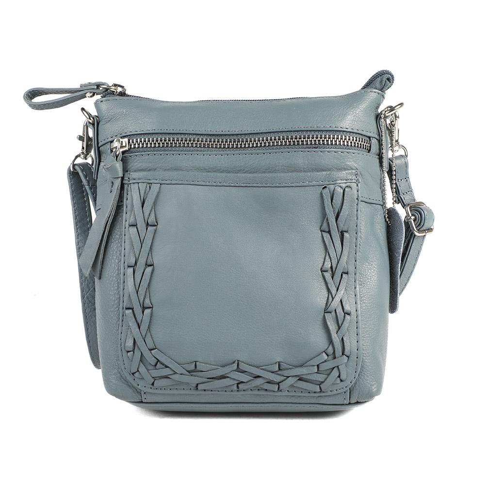 Leather Zip Close Crossbody Bag - JWNBG43000 / 329 276 - Denim