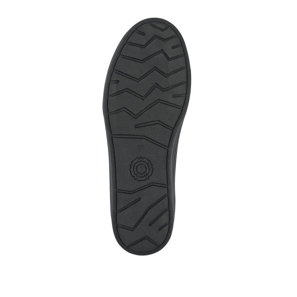 Leather Zip-Fasten Slip-On Shoes - BRK42006 / 327 976 - Black - Image 5