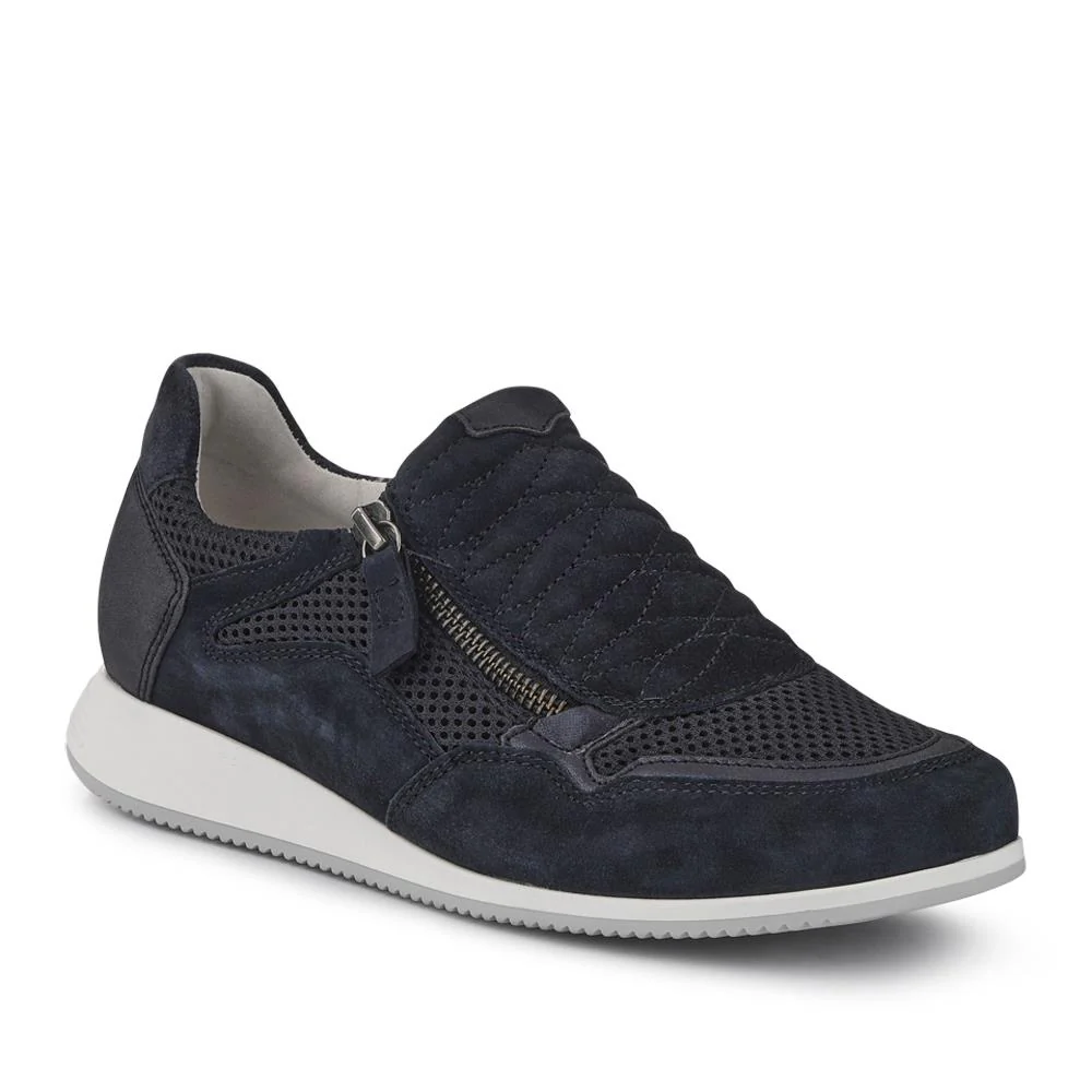 Leather Zip-Up Casual Trainers - GAB41533 / 327 285