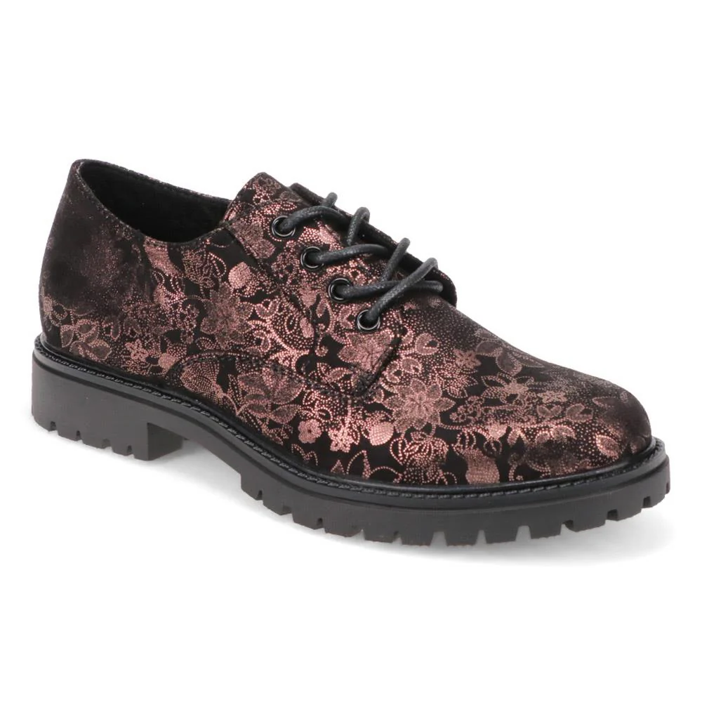 Lightweight Lace-Up Shoes - WBINS36118 / 322 793 - Black Floral