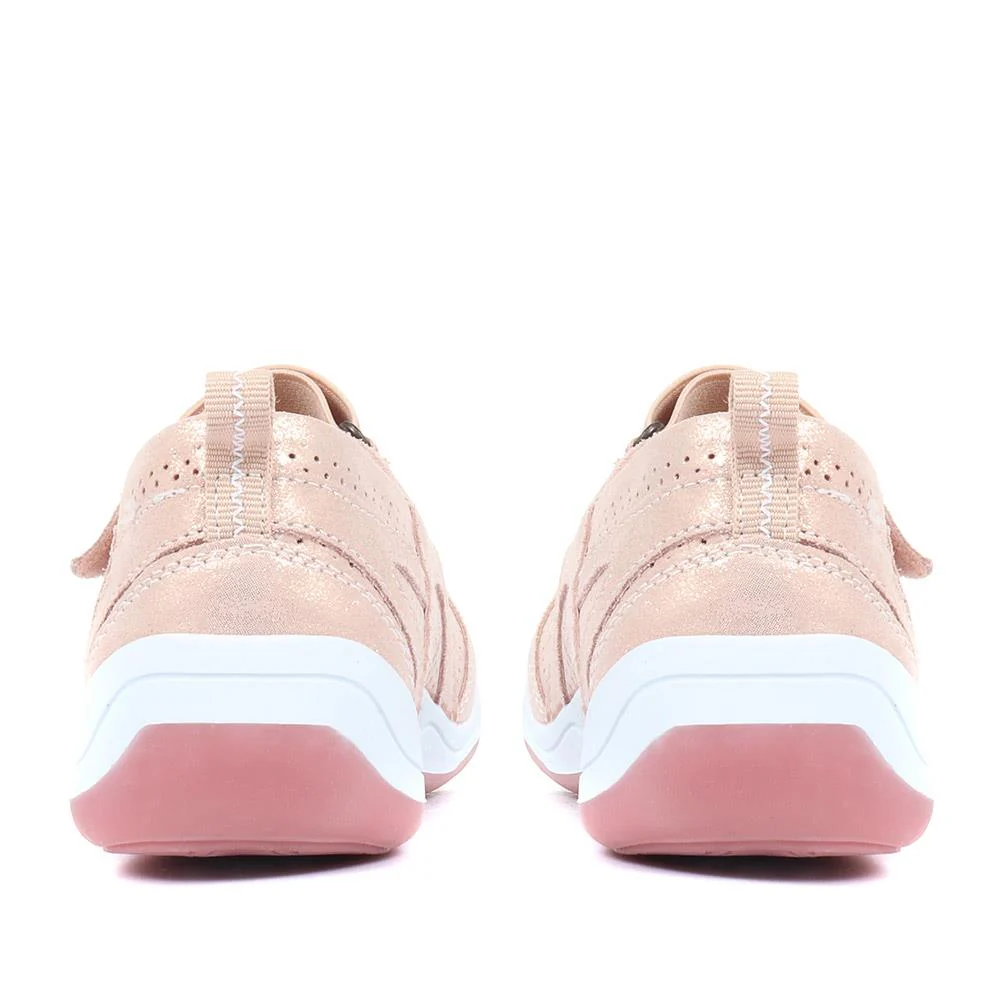 Lightweight Mary-Jane Ladies Trainers - BRK33019 / 319 642 - Rose Gold - Image 4