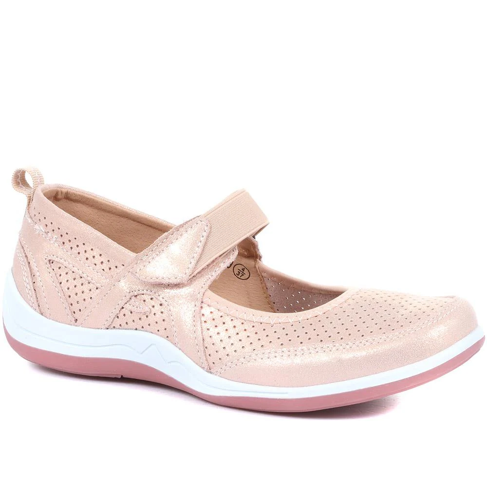 Lightweight Mary-Jane Ladies Trainers - BRK33019 / 319 642 - Rose Gold