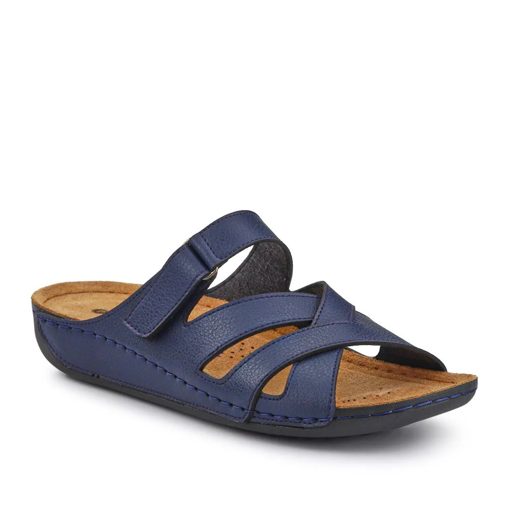 Lightweight Touch Fasten Mules - SERAY41001 / 327 547 - Navy