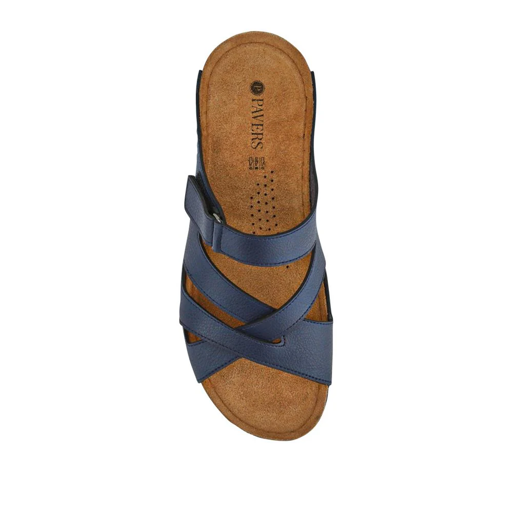Lightweight Touch Fasten Mules - SERAY41001 / 327 547 - Navy - Image 4