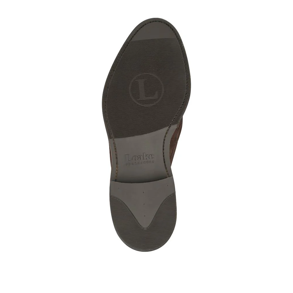 Loake Leather Buckled Loafers - LOA42500 / 328 636 - Dark Brown Suede - Image 5