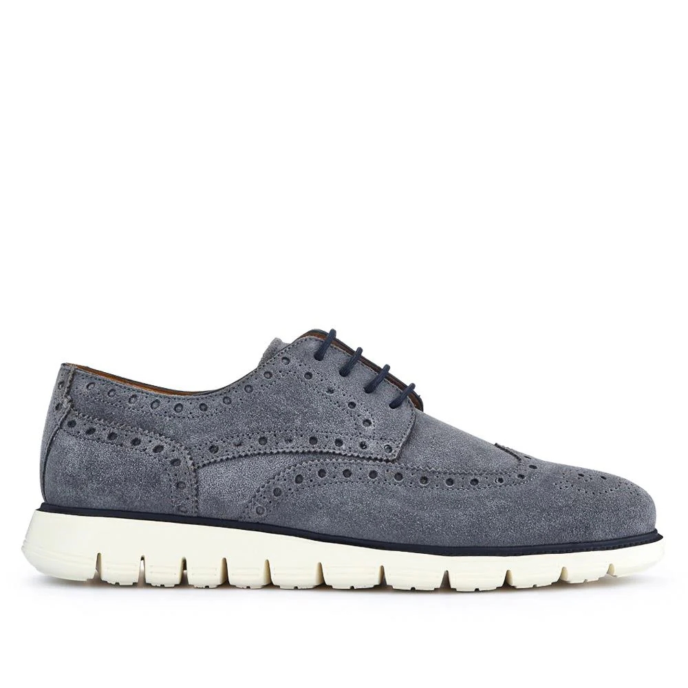 LondonCity2 Brogue Derby Shoes - LONDONCITY2 / 324 967 - Grey Suede - Image 2