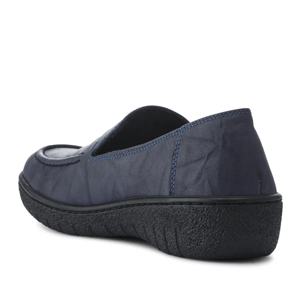 Loretta Smart Leather Loafers - HAK42002 / 327 851 - Navy - Image 3