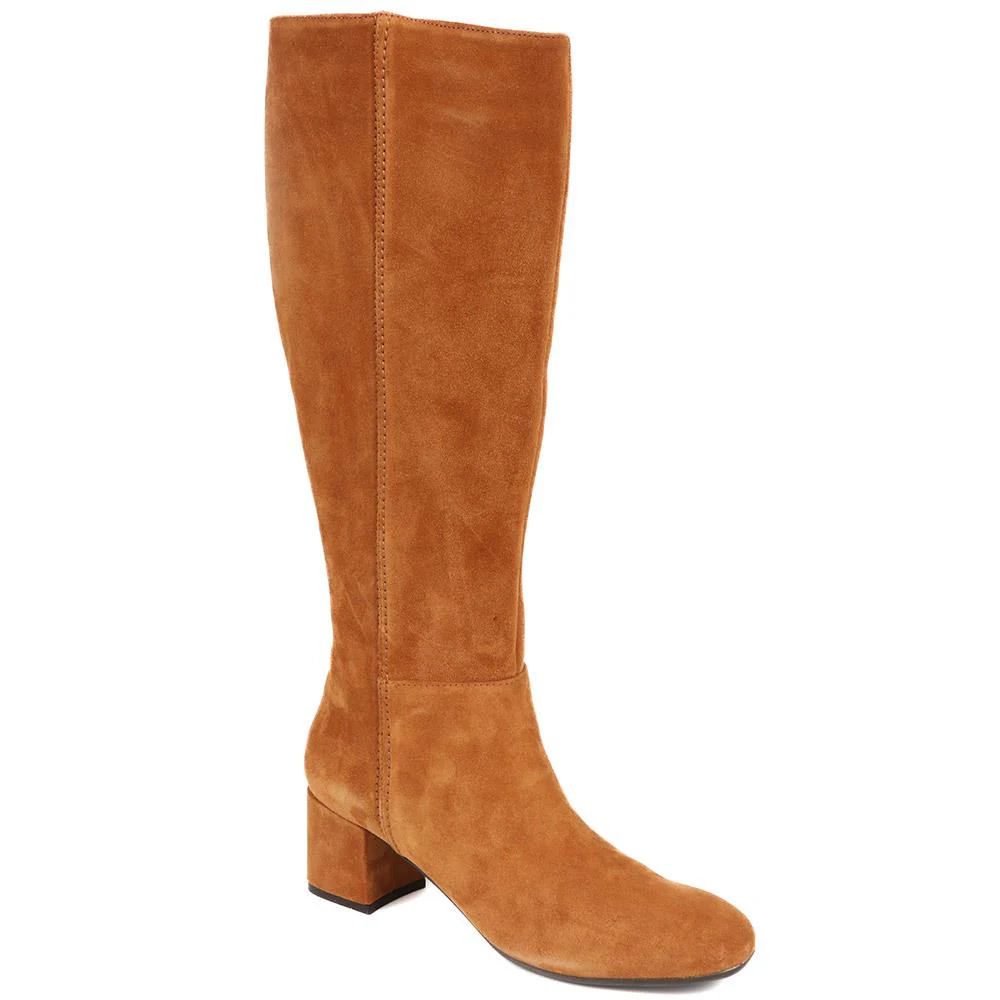 Lou LouR Regular Calf Knee-High Suede Boots - LOULOUR / 324 364 - Cognac - Image 2
