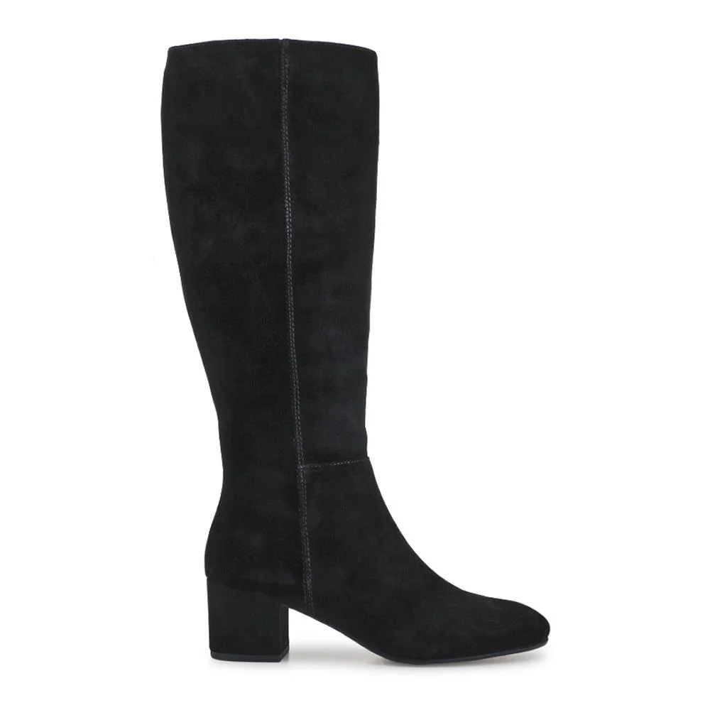 LouLou1 Extra Slim Calf Fit Leather Long Boots - LOULOU1XS / 328 287 - Black Suede - Image 2
