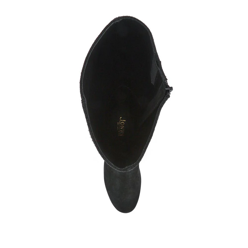 LouLou1 Large Calf Fit Leather Long Boots - LOULOU1L / 328 292 - Black Suede - Image 4