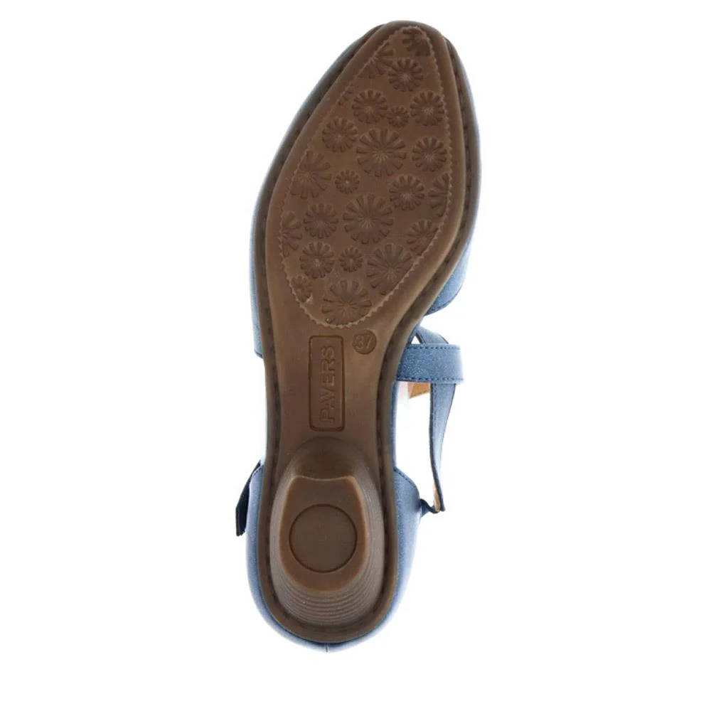 Low-Heeled Court Shoes - WBINS39078 / 325 127 - Navy - Image 3