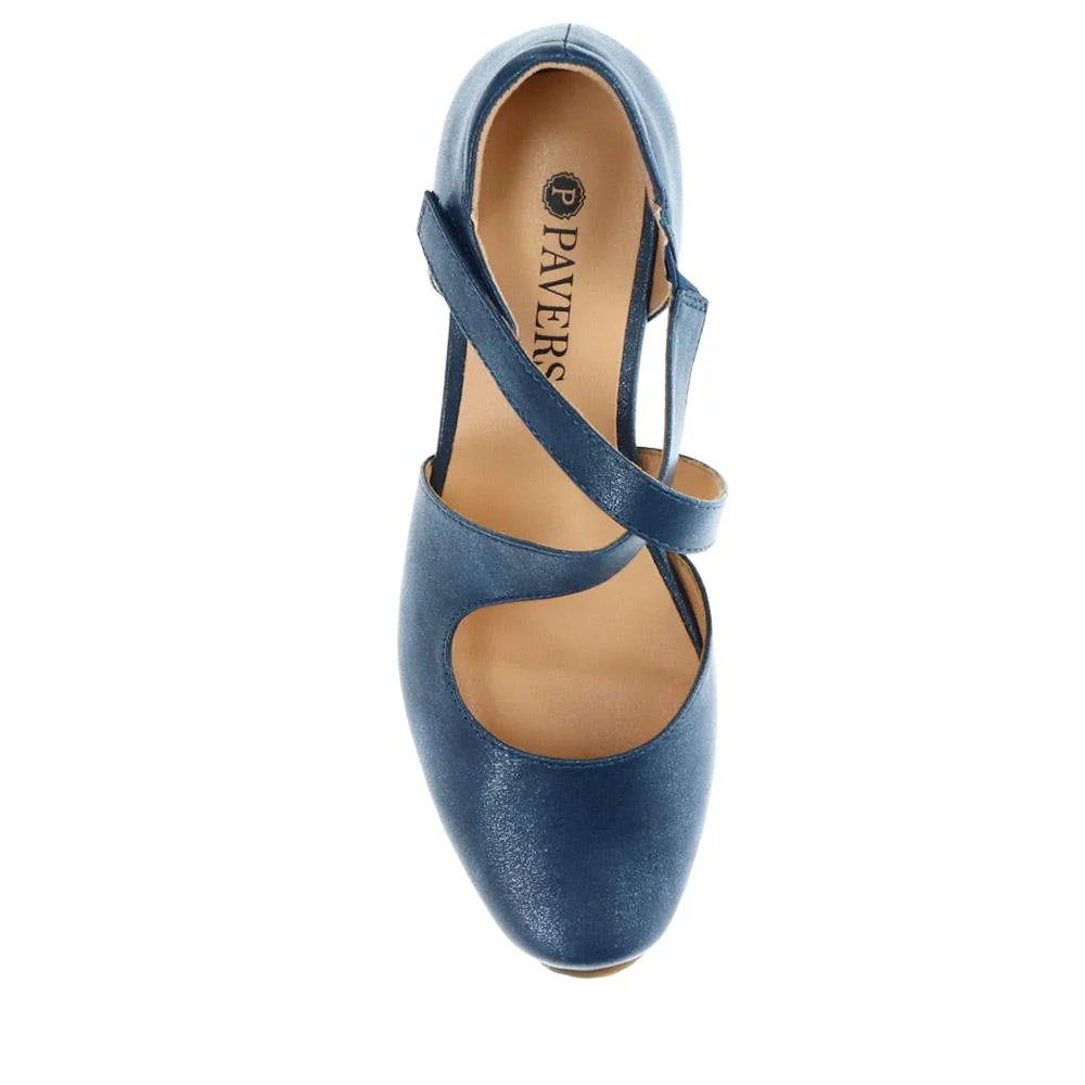 Low-Heeled Court Shoes - WBINS39078 / 325 127 - Navy - Image 4