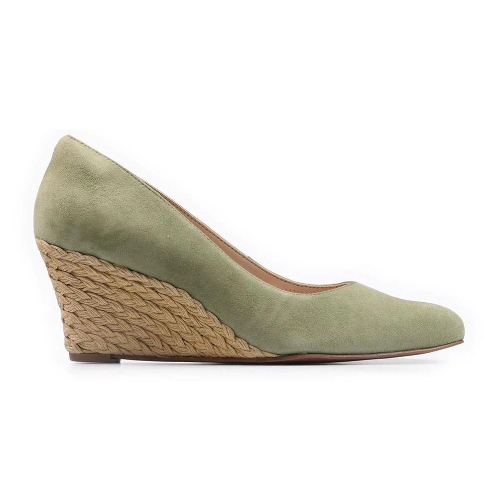 Lux Comfort Wedges - ELYSE - Elyse / null - Spring Green Suede - Image 2