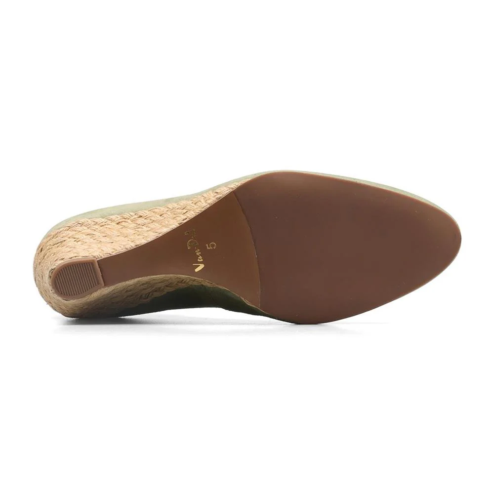 Lux Comfort Wedges - ELYSE - Elyse / null - Spring Green Suede - Image 3