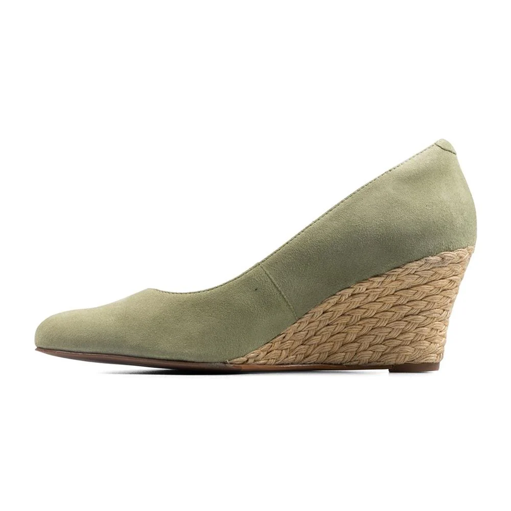 Lux Comfort Wedges - ELYSE - Elyse / null - Spring Green Suede - Image 5