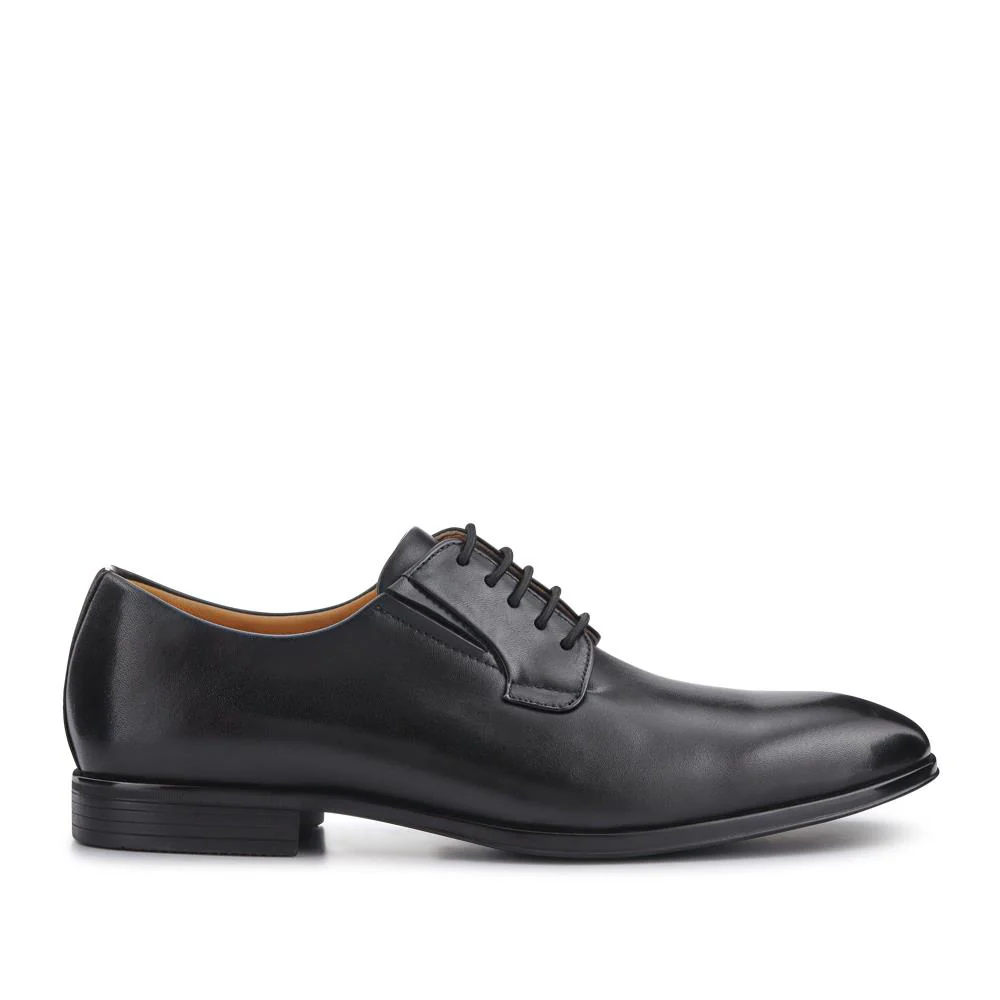 Manson Wide Fit Wax-Finished Leather Oxfords - MANSON / 327 066 - Black - Image 2