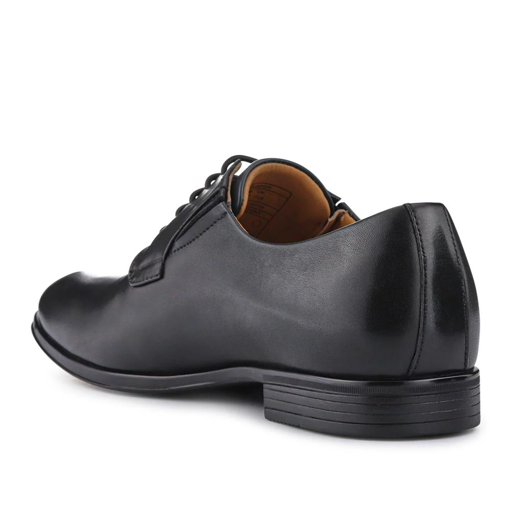 Manson Wide Fit Wax-Finished Leather Oxfords - MANSON / 327 066 - Black - Image 3