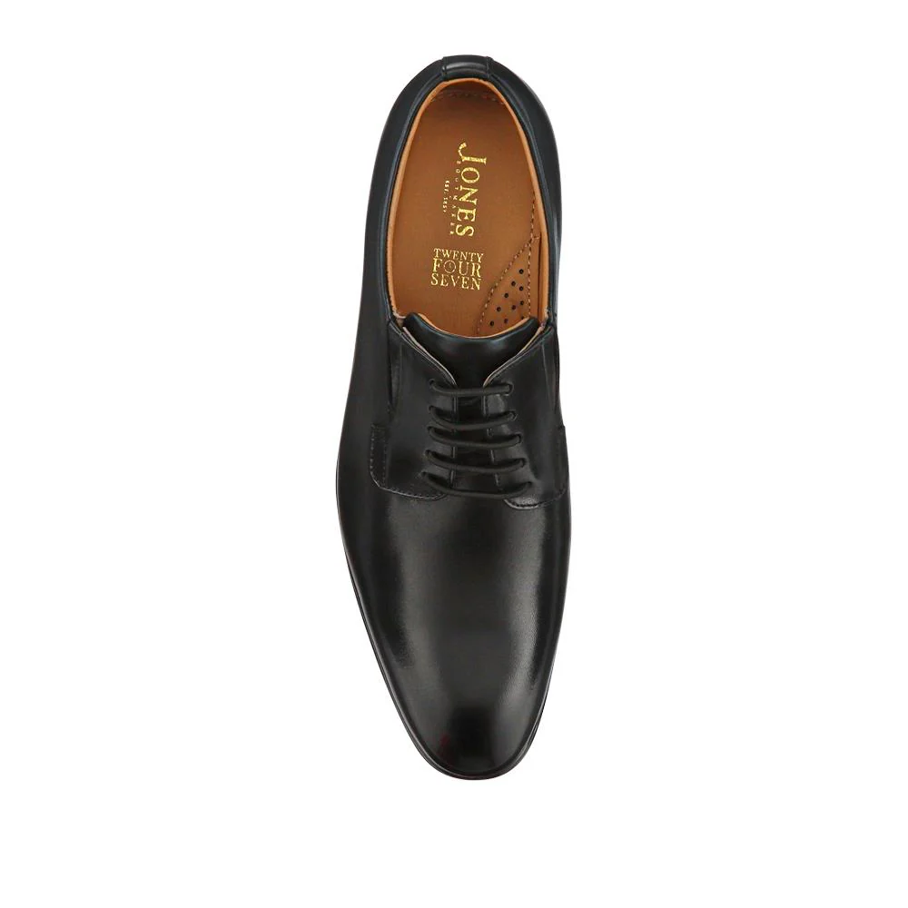 Manson Wide Fit Wax-Finished Leather Oxfords - MANSON / 327 066 - Black - Image 4